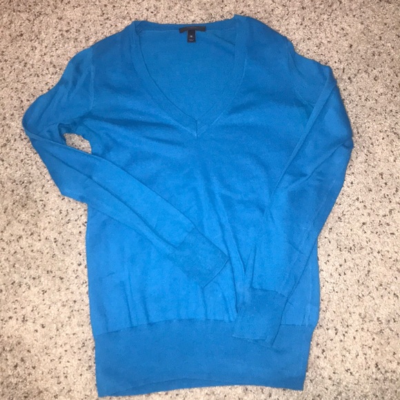 J. Crew Sweaters - Bright blue J Crew v neck sweater